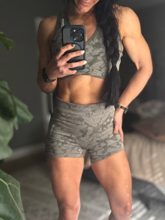 Gymshark Other - GYMSHARK green camo sports bra size small